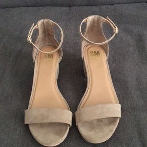 Cute nude block heels